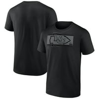 Kansas City Chiefs Fanatikleri Markalı Takım Logosu Tişört-Siyah