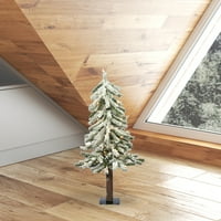 Vickerman 2 'Akın Alp Yapay Noel Ağacı, Saf Beyaz LED Tek Kalıp LED ışıklar
