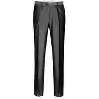 Erkek Slim Fit 2 Parça Takım Elbise Tek Göğüslü Düğme Blazer Ceket ve Düz pantolon Takım Elbise Seti Erkekler için