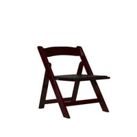 Sandalye - Klasik Ahşap Katlanır - Maun Siyah Koltuk