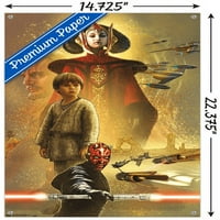 Yıldız Savaşları: Hayalet Tehdit - İtme Pimleri ile Kutlama Duvar Duvar Posteri, 14.725 22.375