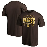 Erkek Fanatikleri Markalı Kahverengi San Diego Padres Adrenalin Bölge T-Shirt