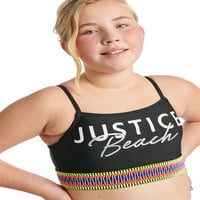 Justice Girls Gökkuşağı Elastik Bikini Mayo, Beden 5-18