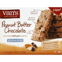 Van'ın Doğal Gıdaları Glutensiz Fıstık Ezmeli Çikolatalı Snack Barları, 1. oz, kont.