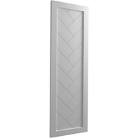 Ekena Millwork 12 W 76 H Gerçek Fit PVC Tek Panel Balıksırtı Modern Stil Sabit Montajlı Panjurlar, Astarlanmış