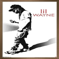 Lil Wayne - Ahşap Manyetik Çerçeveli Hustle Duvar Posteri, 22.375 34