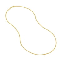 14K sarı altın kadın 20 içi boş yuvarlak Bo zincir kolye göstergesi ve ıstakoz kilit kalite Etiketi