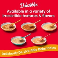 Hartz Delectables Bisque Deniz Ürünü Olmayan Yalanabilir Islak Kedi İkramları, Tavuk - 1,4oz, Bir Kese