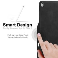 - iPad Pro PU Deri Arka Kapak - Tamamlayıcı Kapak - Kalem Tutuculu - Akıllı Klavye için Mükemmel Uyum