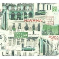 York Duvar Kaplamaları Habana Vieja Duvar Kağıdı - Zümrüt