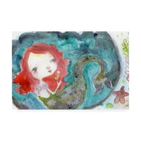 Mindy Lacefield'ın Ticari Marka Güzel Sanatlar 'Serenity Mermaid' Tuval Sanatı