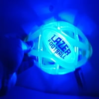 Lazer Light Up Glow Kauçuk Oyuncak Futbol, Yeşil ve Mavi, Pee Wee Boyutu 3