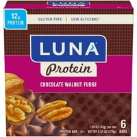 Luna Bar Protein Bar, Çikolatalı Cevizli Şekerleme, Ct