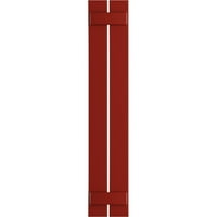 Ekena Millwork 1 4 W 47 H Gerçek Uyum PVC iki tahta aralıklı Tahta-n-Çıta Panjurlar, Ateş Kırmızısı