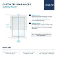 Custom Essentials Koleksiyonu, kablosuz ışık filtreleme hücresel gölge, Krem, 1 8 Genişlik 72 Uzunluk