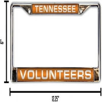 Tennessee Gönüllüleri Plaka Çerçevesi Lazer Kesim Krom