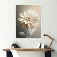 Designart Beyaz Gerbera Çiçeği I Tuval Duvar Sanatı