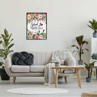 Stupell Industries Yayılmış Aşk İfadesi Pembe Çiçek Açan Kaligrafi Çerçeveli Duvar Sanatı, 30, Tasarım Amy Brinkman