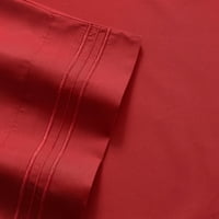 Madame Marie Çağdaş Mikrofiber Yatak Odası Düz Renk Çarşaf Takımı İkiz - Kırmızı