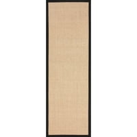 nuLOOM Orsay Makine Dokuma Sisal Runner Halı, 2' 6 6', Kahverengi