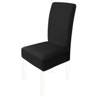 Benzersiz Pazarlık Yüksek Elastikiyet Yemek Sandalyesi Slipcover Siyah M