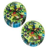 American Greetings Teenage Mutant Ninja Turtles Kağıt Yemek Tabakları, 8 Adet