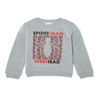 Marvel Örümcek Adam Erkek Örümcek Kafalı Sweatshirt, 6-16 Beden