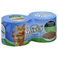 9Lives Etli Pate Tavuk Yemeği Islak Kedi Maması, 4'lü
