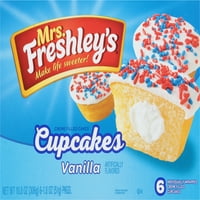 Bayan Freshley's® Vanilyalı Cupcakes Kremalı Dolgulu Kekler 6 oz