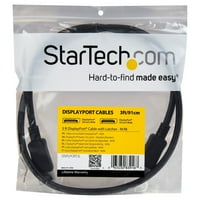 Mandallı StarTech 3 'DisplayPort Ses Video Kablosu M Siyah DİSPLPORT3L