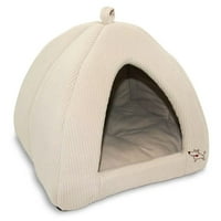 Evcil Hayvan Çadırı - En iyi Evcil Hayvan Malzemeleri ile Köpek ve Kedi için Yumuşak Yatak - Bej Kadife, 19 19 H: