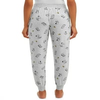 Fıstık kadın ve kadın Artı Snoopy Uyku koşucu pantolonu