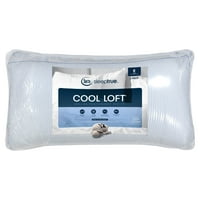 Serta Sleep True Cool Loft Örgü Orta Sert Yastık, Kral, Beyaz, Paket, Polyester Karışımı