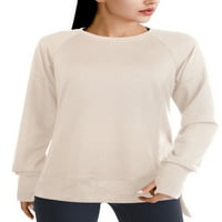 Bayan Casual Crewneck Tişörtü Uzun Kollu Kazak Tops Casual Bluzlar Gömlek Kadınlar için