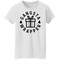 Grafik Amerika Şenlikli Tatil Noel Gangsta Sarıcı Komik kadın Grafik T-Shirt