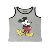 Disney Mickey Mouse Zil kolsuz bluz Gömlek Heather Gri