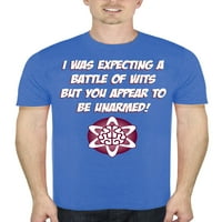 Mizah Erkek fikir savaşı kısa kollu grafikli tişört, 3xl boyutuna kadar