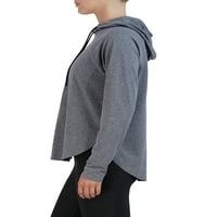 Paris Kadın Melanj Yüksek-Alçak Kapüşonlu Sweatshirt