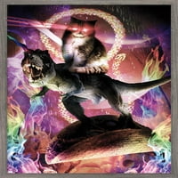 James Booker - Taco Duvar Posterinde Kötü Kedi Dinozor, 22.375 34 Çerçeveli