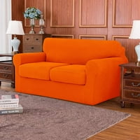 Subrte 3 Parça Yüksek Spande Dokulu Izgara Kanepe Slipcover, Ayrı minder örtüsü