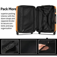 Hommoo Hardside Spinner Tekerlekler ile Genişletilebilir Bagaj Bavul, TSA Kilit, 3-Piece Set