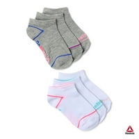 Reebok Girls Pro Serisi Düşük Kesim Çoraplar, Orta, 6'lı Paket