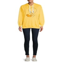 Tweety Gençler Grafik Kapüşonlu Kazak Sweatshirt