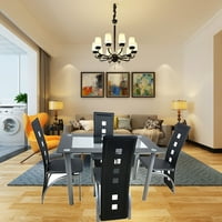 Yemek Masası Seti Sandalyeli Temperli Cam Yemek Masası Yemek Odası Mobilyaları