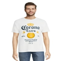 Corona Bira Erkek Grafik Kısa Kollu Tişört, Beden S-3XL