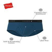 Hanes Erkek İç Çamaşırı Külot Paketi, Orta Katlı Pamuklu Nem Emici İç Çamaşırı Külot, 6'lı Paket