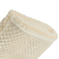Benzersiz Pazarlık Microplush Hafif Sıcak Atmak Örgü Battaniye Beyaz 40 25.8