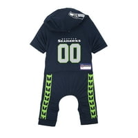 Evcil İlk NFL Seattle Seahawks Takım Üniforma Onesi Pijama Kıyafeti KÖPEKLER ve KEDİLER için Lisanslı, nefes, köpek