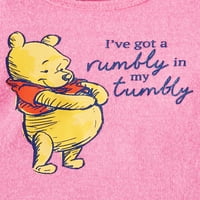 Disney Winnie the Pooh Kısa Kollu Tül Fırfırlı Tunik ve Tayt, Kıyafet Seti