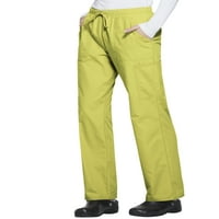 Scrubstar kadın Temel Essentials Fırçalanmış Poplin İpli Kargo Bodur Pantolon